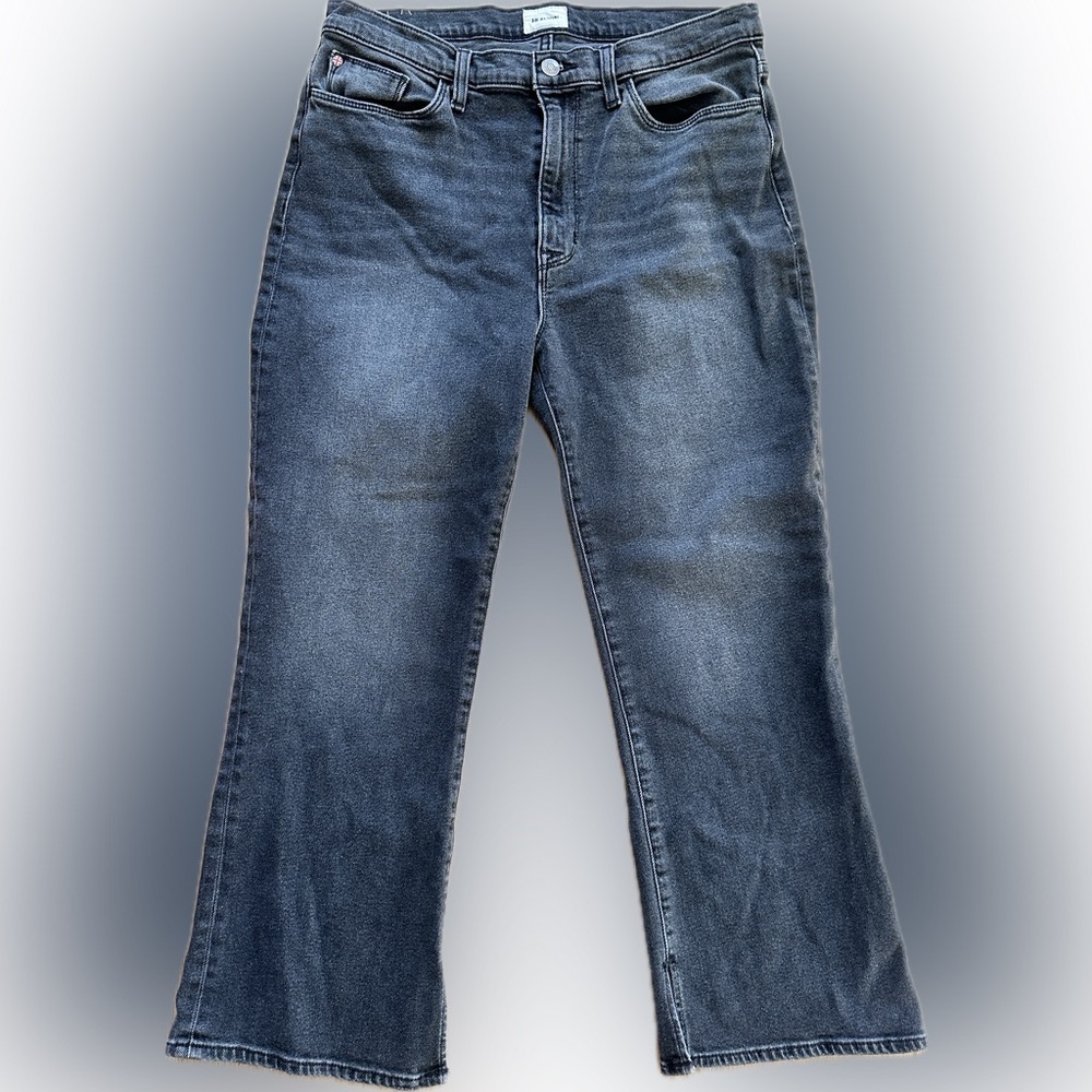 Hudson Blair High-Rise Bootcut Crop Jeans Gray Wash | Size 32 (see measurements)